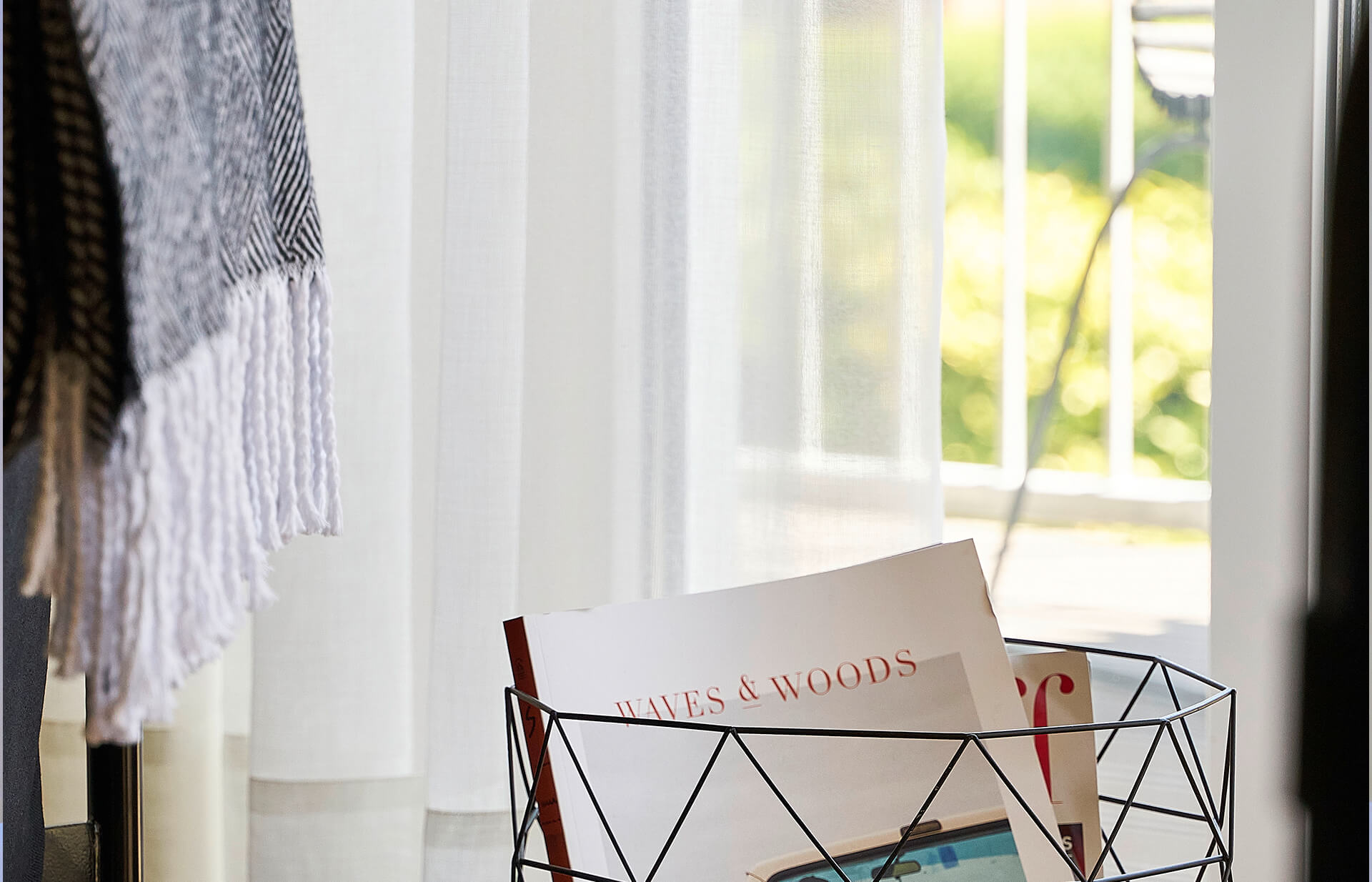 Miss Evans Ferienwohnung: Ein Korb im Wohnzimmer.